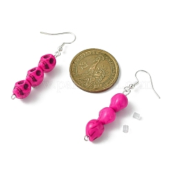 Dyed Synthetic Turquoise Dangle Earrings&nbsp;EJEW-JE05376