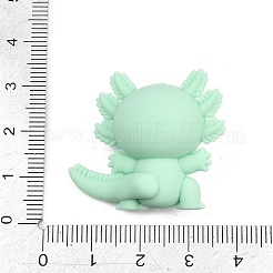 食品グレードの環境に優しいシリコーンビーズ  アホロートル  アクアマリン  28x33x17mm  穴：2mm&nbsp;SIL-B079-03B