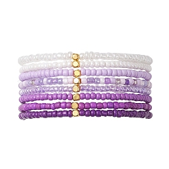 8Pcs Glass Seed Beads Stretch Bracelets for Women&nbsp;BJEW-MZ00270