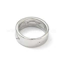 304ステンレススチール製ワイドフィンガーリング  ステンレス鋼色  7mm  内径：17mm&nbsp;RJEW-H230-12B-P