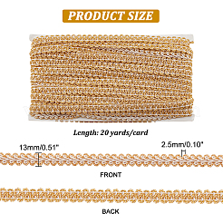 Metallic Polyester Lace Ribbons&nbsp;OCOR-WH0060-74B