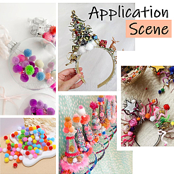 120Pcs 6 Colors Sequin Polypropylene Fiber Silk Pompom Ball&nbsp;FIND-SC0019-69