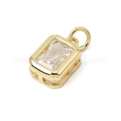 Brass Micro Pave Cubic Zirconia Pendants&nbsp;CU-CBA7D5E-02B-G