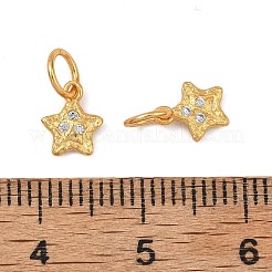 Brass Micro Pave Clear Cubic Zirconia Charms&nbsp;KK-F941-31B-G