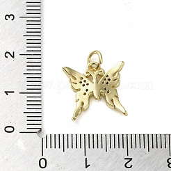 Brass Micro Pave Clear Cubic Zirconia Pendants&nbsp;KK-U005-01E-G
