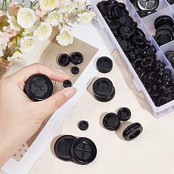 ラバーコイルプロテクター  フラットラウンド  ブラック  10~32x5~9mm  170個/箱&nbsp;KY-WH0237-34
