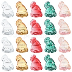 40Pcs Christmas Theme Transparent Glass Beads&nbsp;GLAA-FS0001-87B