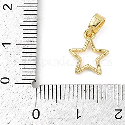 真鍮チャーム  カドミウムフリー＆鉛フリー  スターのチャーム  18KGP本金メッキ  11.5x10x1.5mm  穴：5x2.5mm&nbsp;KK-L231-15G