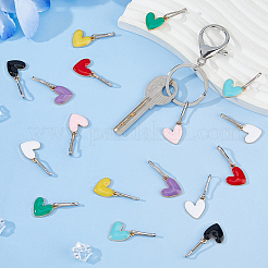 32Pcs 8 Colors Alloy Enamel Zipper Sliders&nbsp;HJEW-DC00048