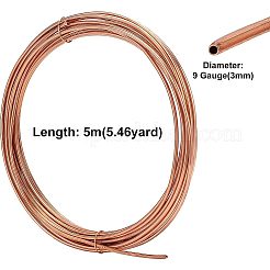 ジュエリー製作用丸銅線  砂茶色  9ゲージ（3mm）  5 M /袋&nbsp;CWIR-BC0001-36