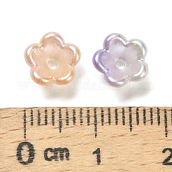 ABSプラスチックビーズキャップ  花  ミックスカラー  8x8x4mm  穴：1.2mm&nbsp;KY-G034-01