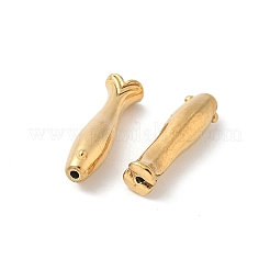 304ステンレススチールビーズ  イオンプレーティング（ip）  魚  18KGP本金メッキ  16.5x5x4.5mm  穴：1mm&nbsp;X1-STAS-F320-15A-G