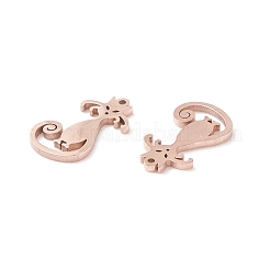 304ステンレスペンダント  猫  ローズゴールド  12.5x8x0.8mm  穴：0.7mm&nbsp;STAS-E159-04RG