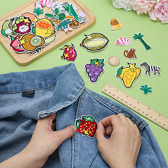 2 Sets 2 Style Fruit and Plants Theme Polyester Computerized Embroidery Iron on/Sew on Patches&nbsp;PATC-WR0001-09