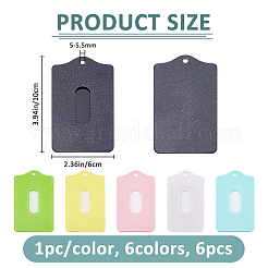 6Pcs 6 Styles Acrylic ID Card Holders&nbsp;AJEW-FH0006-96