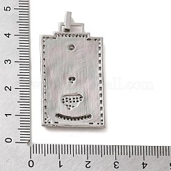 Brass Micro Pave Cubic Zirconia Pendants with Enamel&nbsp;KK-H458-01P-21