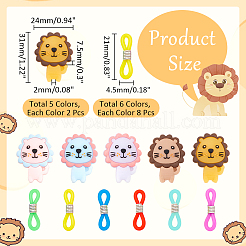 Lion Silicone Knitting Needle Stoppers&nbsp;SIL-NB0001-26