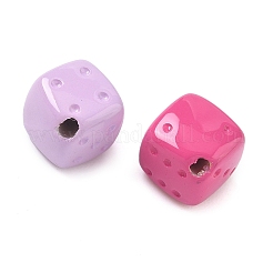Spray Printed Opaque Acrylic Beads&nbsp;OACR-P031-01A