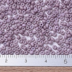 MIYUKIラウンドロカイユビーズ  日本製シードビーズ  11/0  （rr2025)マットの不透明なライトモーブ  2x1.3mm  穴：0.8mm  約1100PCS /ボトル  10 G /ボトル&nbsp;SEED-JP0008-RR2025