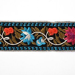 Embroidery Polyester Ribbons&nbsp;OCOR-WH0060-25A
