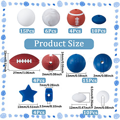Ball Theme Food Grade Eco-Friendly Silicone Beads&nbsp;SIL-SC0002-77