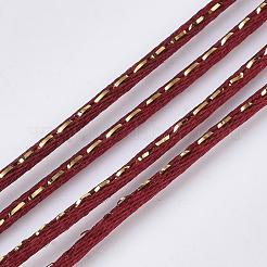 マクラメラテールビーズ糸コード  ナイロンマウステールコード  暗赤色  1.5mm  約100ヤード/ロール&nbsp;NWIR-R024-192