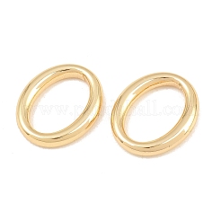 304ステンレススチールリンクリング  オーバル  ラックめっき  長持ちメッキ  ゴールドカラー  18x15x3mm&nbsp;SA-CBA76DA-21G-F
