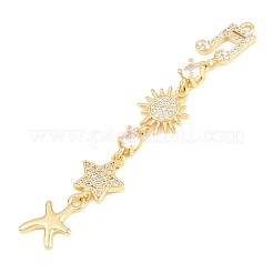 Brass Micro Pave Cubic Zirconia Big Pendants&nbsp;KK-A297-04C-G