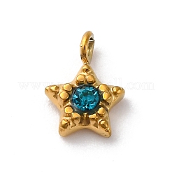 304 Stainless Steel Rhinestone Charms&nbsp;STAS-I331-26G