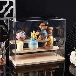 3-Tier Rectangle Clear Acrylic Minifigures Display Boxes&nbsp;ODIS-WH0017-104A