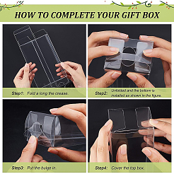 透明なプラスチック製のペットボックスのギフト包装  長方形  透明  17.5x6.5x5cm&nbsp;CON-BC0001-36A