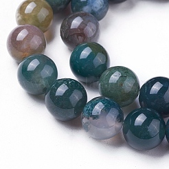 Natural Indian Agate Round Beads Strands&nbsp;G-N0120-06-8mm