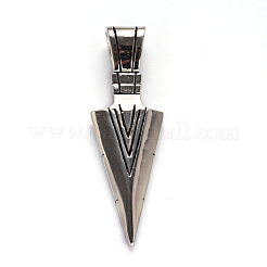 三角振り子 304 ステンレス ビッグ スチール ペンダント  ミックスカラー  55.5x17.5x9.5mm  穴：9x6mm&nbsp;STAS-L172-03