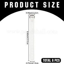 人工皮革ベルト  自転車のかご固定用  合金パーツ  ホワイト  215x19x8.5mm  穴：2mm&nbsp;FIND-WH20019-200A