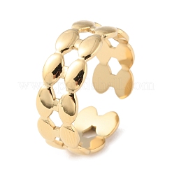 304 Stainless Steel Oval Open Cuff Rings&nbsp;RJEW-D002-45G