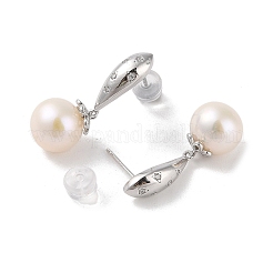 Anti-Tarnish Sterling Silver Stud Earrings&nbsp;EJEW-C087-12B-P