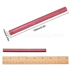 シーリングワックススティック  レトロなビンテージワックスシーリングスタンプ用  トンボ模様  暗赤色  135x11mm&nbsp;DIY-WH0003-G33