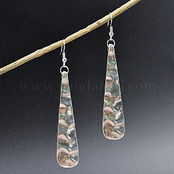 Hammered Teardrop Zinc Alloy Dangle Stud Earrings&nbsp;FS-WG7782B-01
