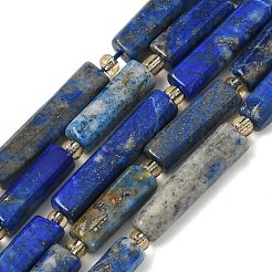 天然石ラピスラズリビーズ連売り  多面カット  コラム  シードビーズで  12~30x6~7mm  穴：1.2mm  約11~24個/連  15.55''~15.75''（39.5~40センチメートル）&nbsp;G-D353-A21