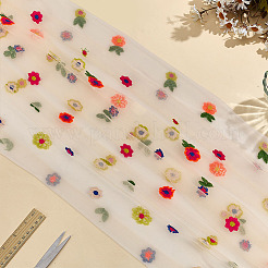 ポリエステル刺繍デイジーテーブルクロス  テーブル装飾  ベージュ  3000x720x1.5mm&nbsp;AJEW-WH0816-374A