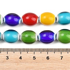 Handmade Millefiori Glass Beads&nbsp;LAMP-T027-01A