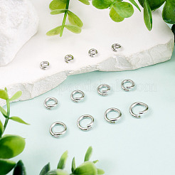 12個 3スタイル 真鍮オープン丸カン  丸型ロック丸カン  プラチナ  5.5~10x1.5~3mm  内径：2.5~6.5mm  4個/スタイル&nbsp;KK-TA0008-82P