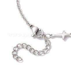 2個 304ステンレススチールクロスリンクブレスレット  クロス  ミックスカラー  6-1/2インチ（16.6cm）&nbsp;AJEW-JB01382
