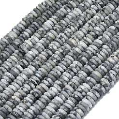 フロスト加工の天然ラルビカイトビーズ連売り  ロンデル  6x2mm  穴：1mm  約150~160個/連  14.57~14.96''（37~38センチメートル）&nbsp;G-K389-C38-01