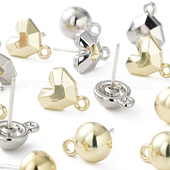 16Pcs 4 Style Spray Painted Alloy Stud Earrings Findings&nbsp;FIND-LS0001-66