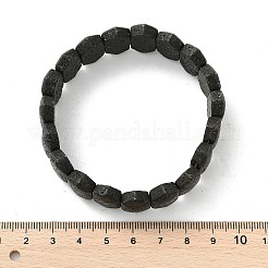 Rhombus Frosted Natural Lava Rock Bead Stretch Bracelets for Women Men&nbsp;BJEW-C097-03A