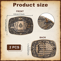 2Pcs Zinc Alloy Smooth Buckles&nbsp;FIND-NB0007-31B-02