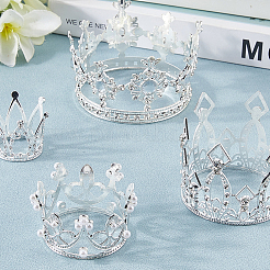 4Pcs 4 Styles Crown Zinc Alloy Cake Decoration&nbsp;AJEW-CP0008-84S