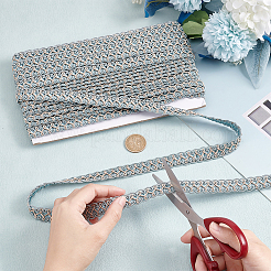 Polyester Braided Lace Trim&nbsp;OCOR-WH0078-09C