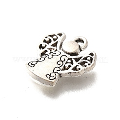 合金のチベット風チャーム  カドミウムフリー＆鉛フリー  天使  アンティークシルバー  16x14.5x3mm  穴：1.4mm&nbsp;PALLOY-D291-03AS-03